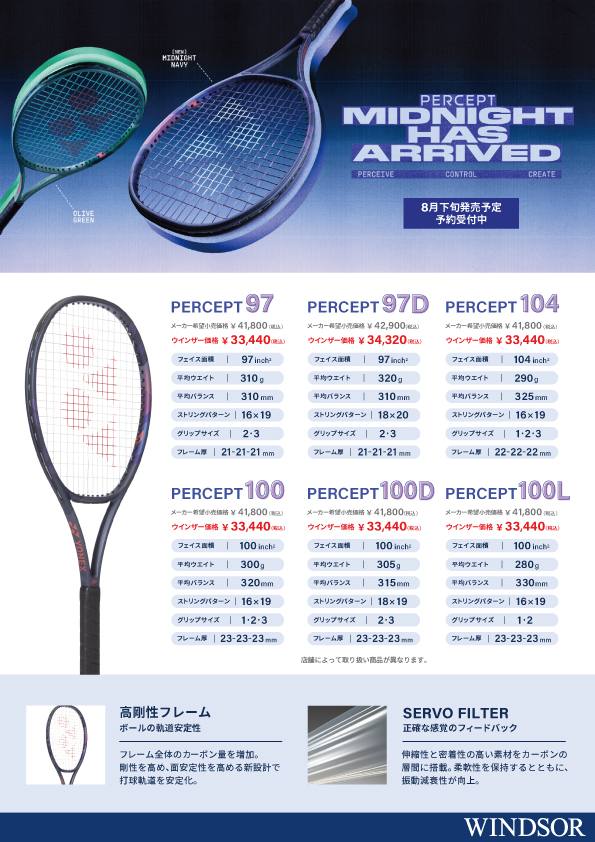 店舗ブログ【予約受付中！】YONEX『PERCEPT』NEWカラーのページです。