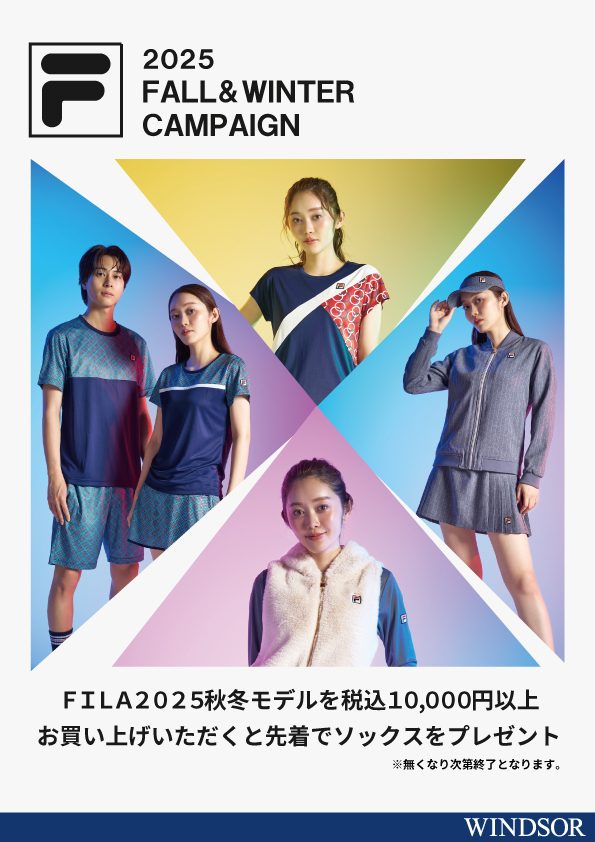 FILA2025秋 プリーツスコートネイビー
